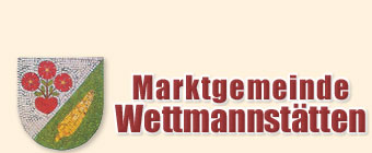 Willkommen auf der Homepage der Marktgemeinde Wettmannstätten - hier sehen Sie unser Wappen, durch Anklicken kommen Sie auf die Startseite